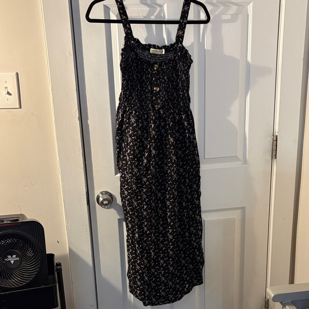 Maternity Chic Black Floral Midi Dress